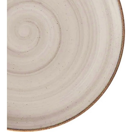 Prato 27cm Raso Cerâmica Corona Caoba Cinza